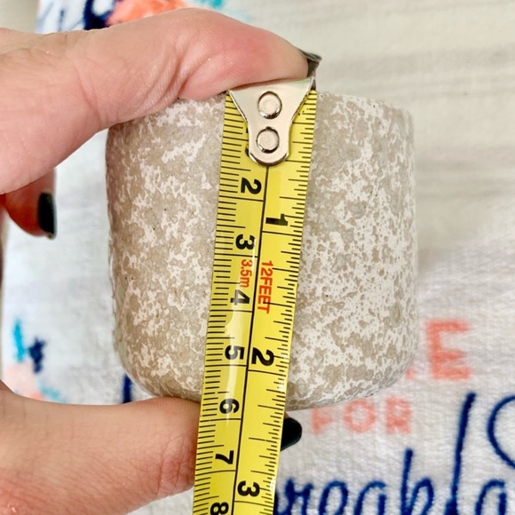 Textured Stone Grey Mini Planter Pot Home Decor Accent Display - Picture 3 of 6